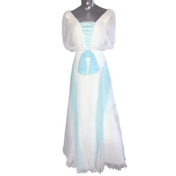 VINTAGE 50s-60s Lilli Diamond of California Gown Dress Small S REGENCY FAIRY - Picture 1 of 15